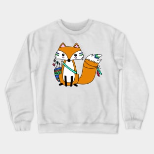 tribal fox Crewneck Sweatshirt